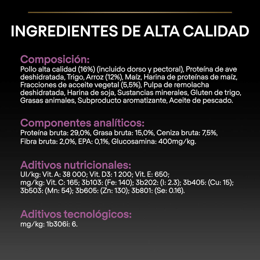 Pro Plan Adult Medium y Large Pollo pienso para perros Sénior +7 thumbnail