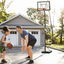 HOMCOM Canasta de Baloncesto negra con Soporte Móvil aro de basket ajustable, , large indicador imagen numero 2