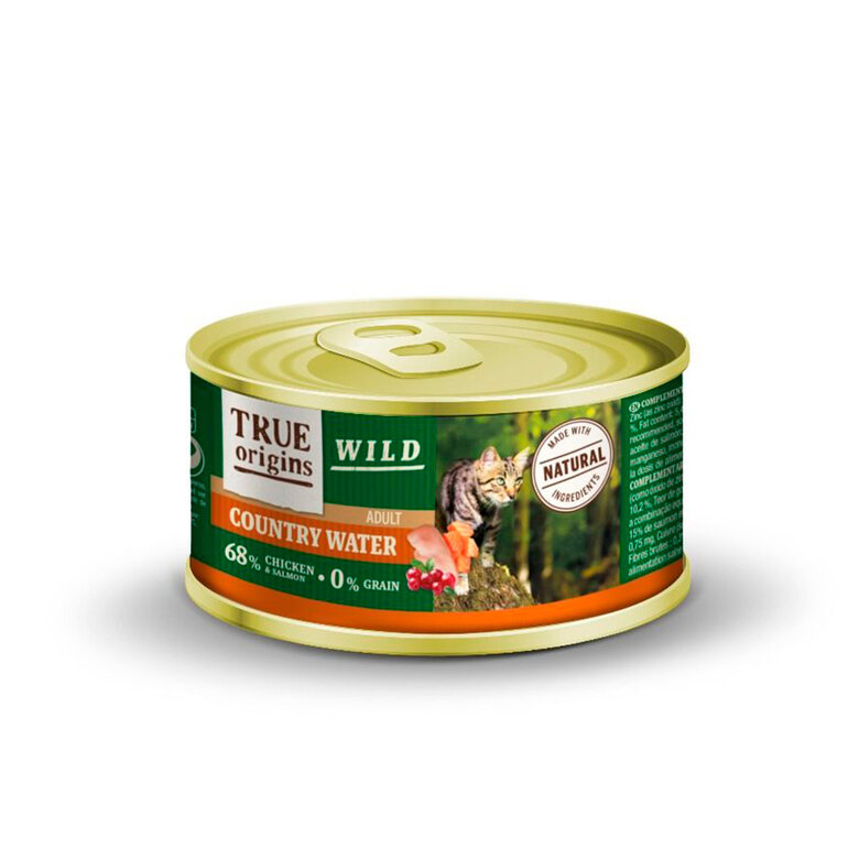 True Origins Wild Country Water Pollo lata para gatos, , large image number null