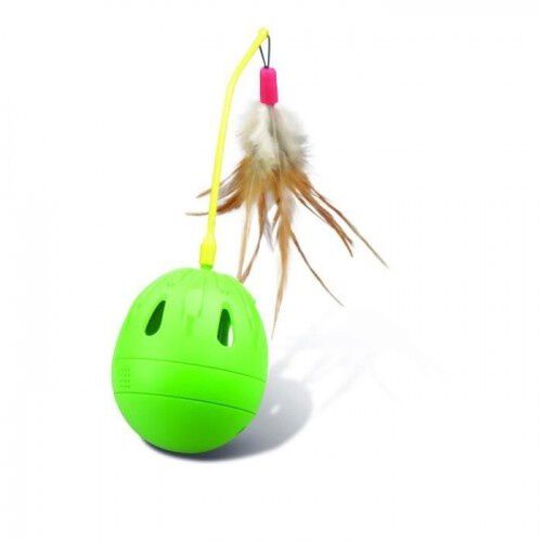 MPets juguete interactivo swing con pelota y pluma  amarillo y verde para gatos, , large Imagen numero 2