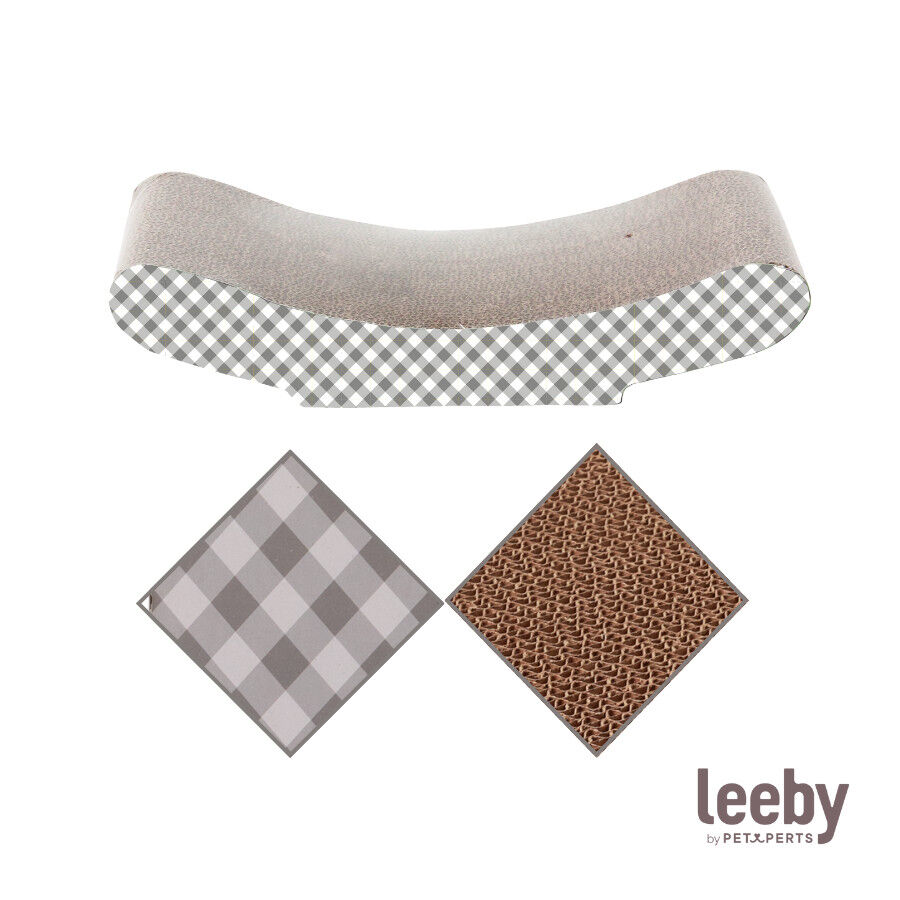 Leeby Remy Rocker rascador horizontal de cartón con estampado a cuadros para gatos thumbnail
