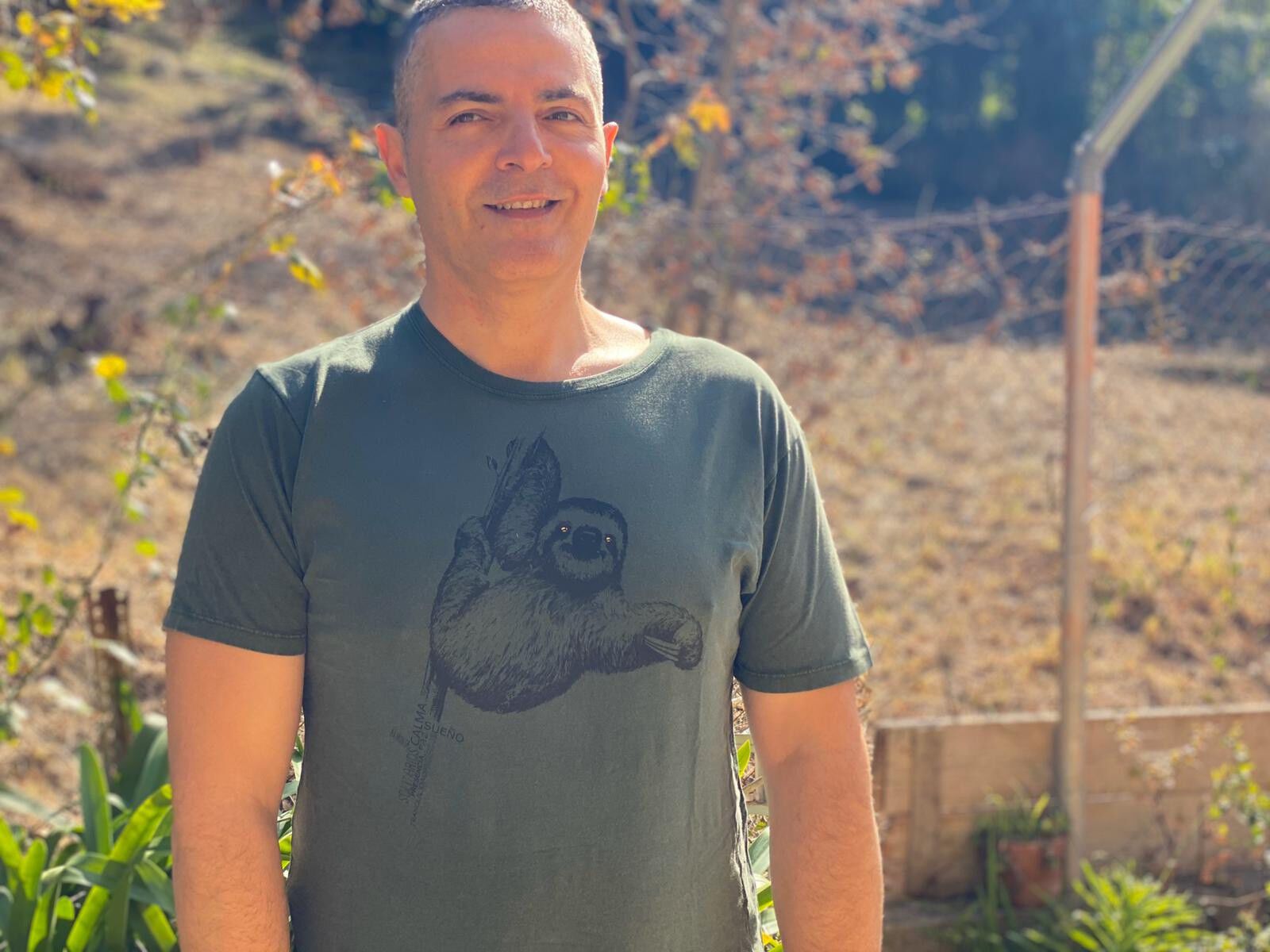 Camiseta perezoso hombre color Verde thumbnail