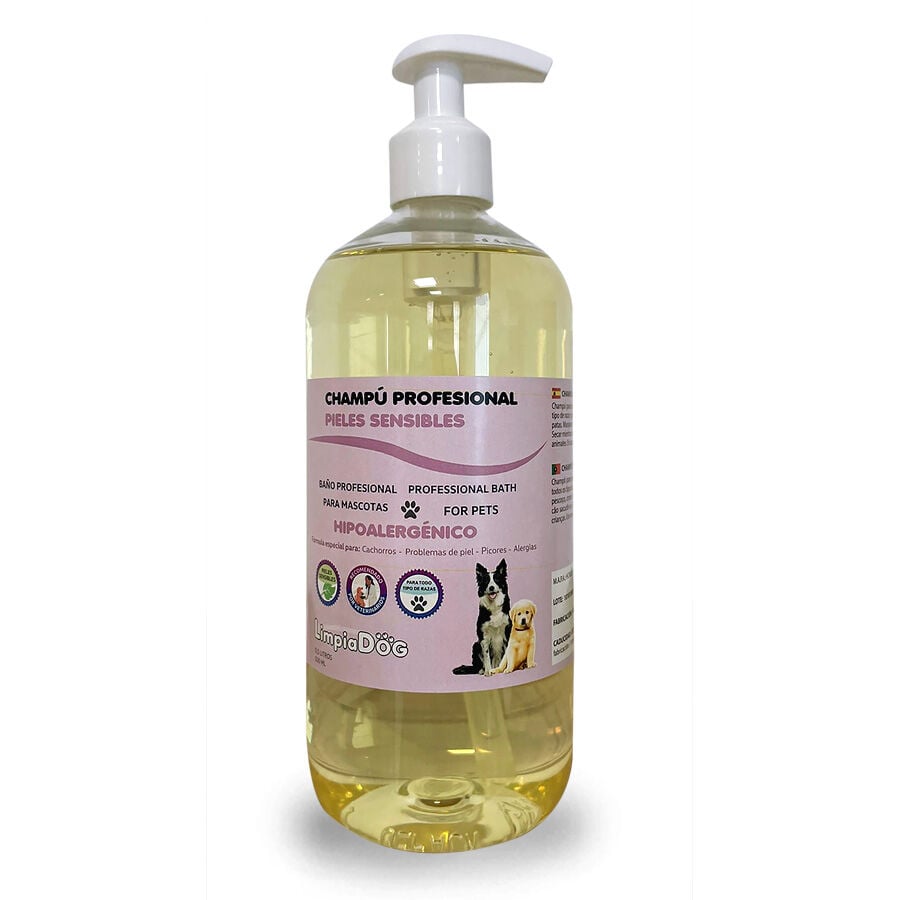 LIMPIADOG Champu para Perros Pieles sensibles Suave hipoealergenico, para Todas Las Razas y Edades con dosificador 5 Litros, , large Imagen numero 1
