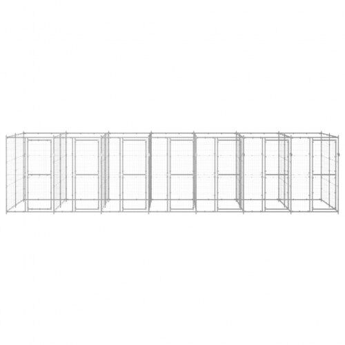 Vidaxl perrera resistente al agua y rayos uv plateada para perros, , large Imagen numero 6