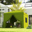 Outsunny Carpa Plegable 3x3 m Cenador de Jardín con 4 Paredes Laterales 2 Ventanas de Malla Altura Ajustable Bolsa de Transporte Impermeable y Anti-UV para Camping Fiestas Verde, , large indicador imagen numero 2