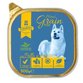 Criadores Menú Grain Free Pollo y Patatas tarrina para perros