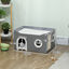 PawHut Casa para Gatos Gris, , large indicador imagen numero 3