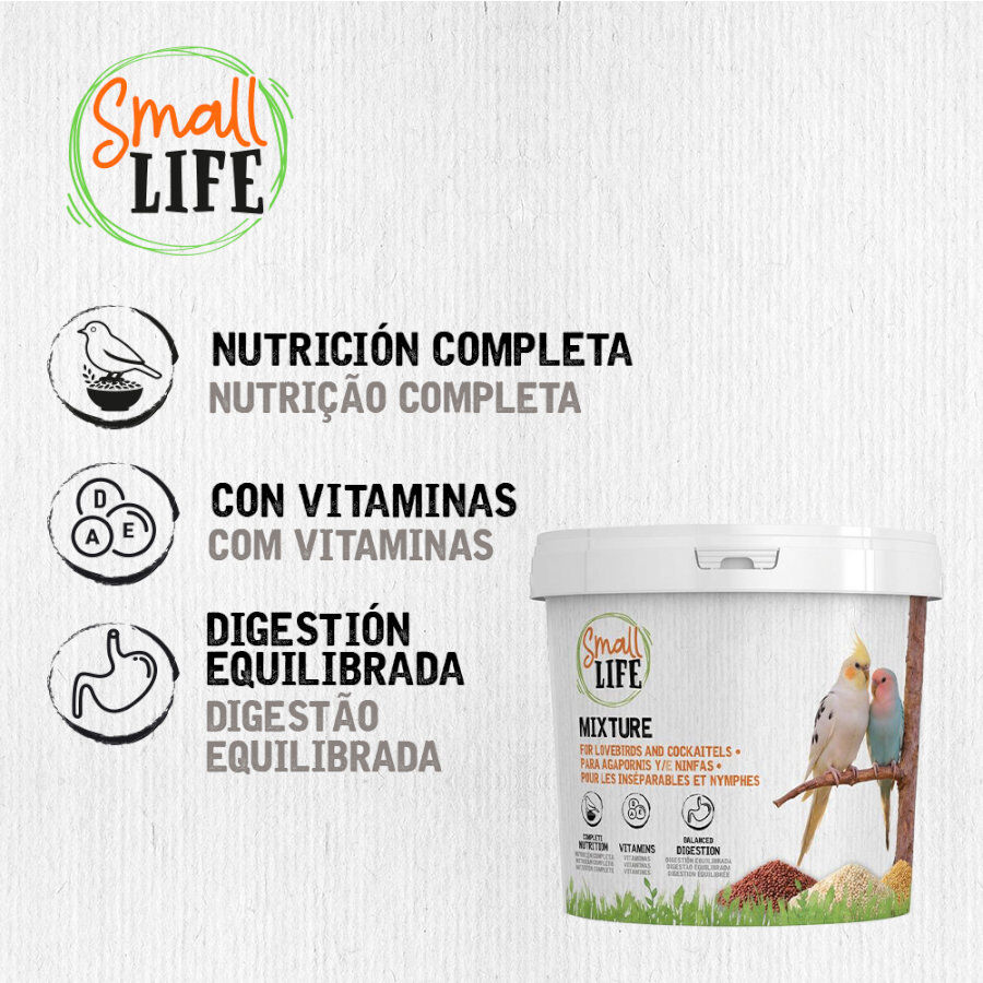 3.7 kg Small Life Mixtura Cubos para agapornis y ninfas, , large Imagen numero 4