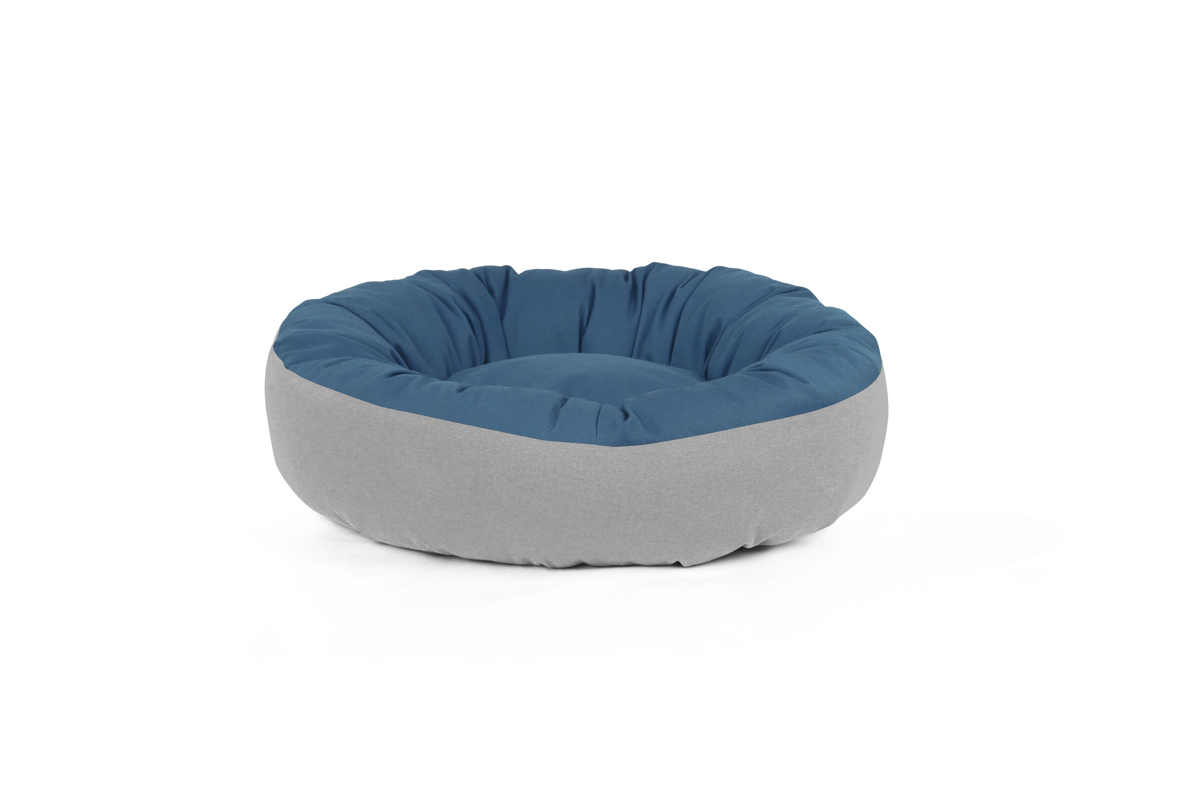 Gauty Cama Redonda para Perros y Gatos  Tela de sarga - Gris y azul, , large Imagen numero 1