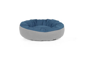 Gauty Cama Redonda Tela de sarga  Gris y azul  para Perros y Gatos 