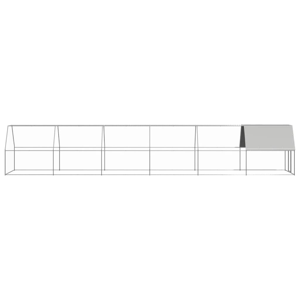 vidaXL Jaula gallinero de acero galvanizado 3x12x2 m, , large Imagen numero 8