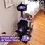COSTWAY 144 cm &Aacute;rbol Rascador para Gatos G&oacute;tico de Interior, Morado Torre para Gatos Multinivel con Postes Rascadores, Plataformas, Casita y Juguete Colgante, Centro de Actividad para Mascotas, , large indicador imagen numero 4