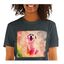 Macochula camiseta mujer lienzo personalizada con tu mascota gris oscuro, , large indicador imagen numero 1