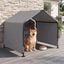 COSTWAY Sombras para Perros para Exterior, Caseta Perros Exterior con Techo Impermeable, Estacas de Tierra, Carpa con Toldo Resistente al Sol, 126 x 118 x 108 cm, Gris, , large indicador imagen numero 2