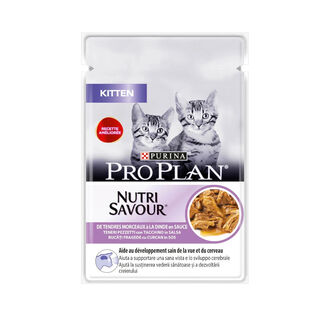 Pro Plan NutriSavour Feline Kitten Pavo sobre  en salsa