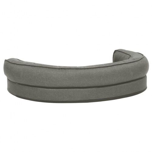 Vidaxl sof&aacute; acolchado ovalado con coj&iacute;n gris para perros, , large Imagen numero 9