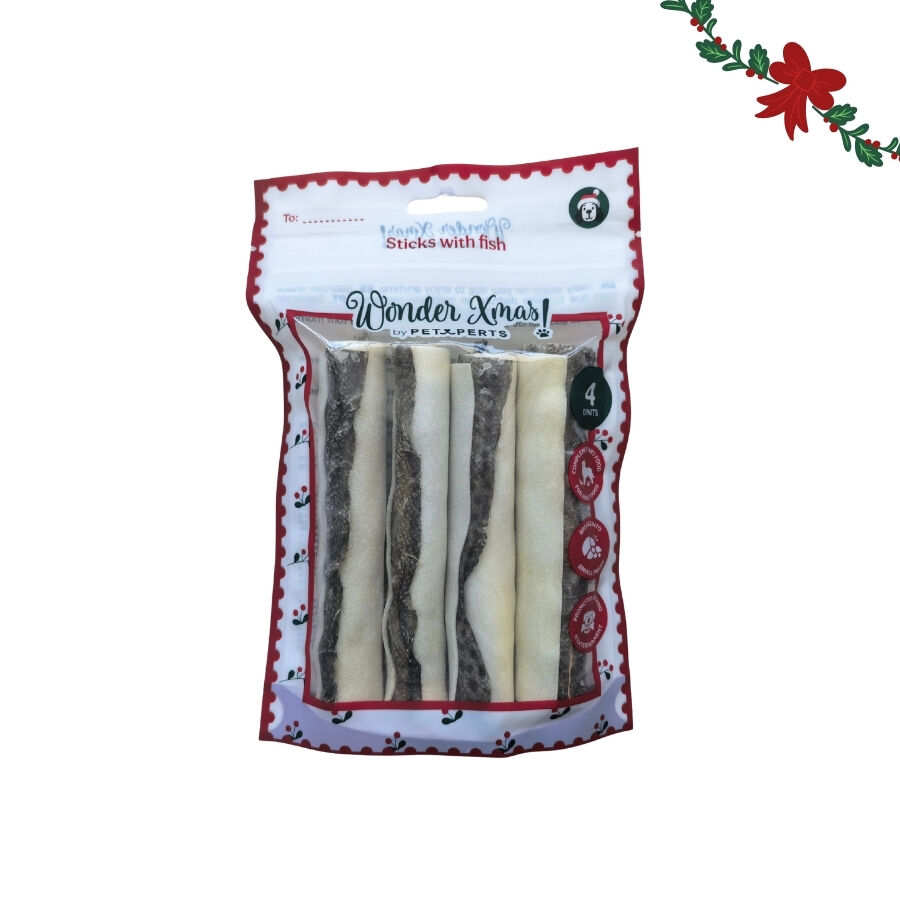 4 uds. Wonder Christmas Palitos con Pescado Snacks para perros, , large Imagen numero 5