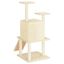 vidaXL Rascador para gatos con postes de sisal color crema 110 cm, , large indicador imagen numero 4