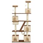 Rascador con postes de sisal para gatos color Beige, , large image number null