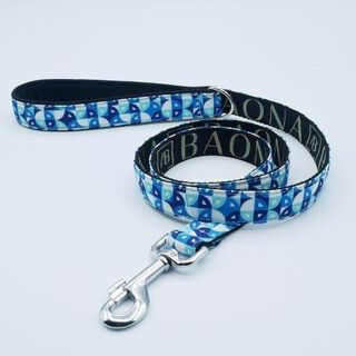 Baona collar henderson de nylon reciclado azul para perros