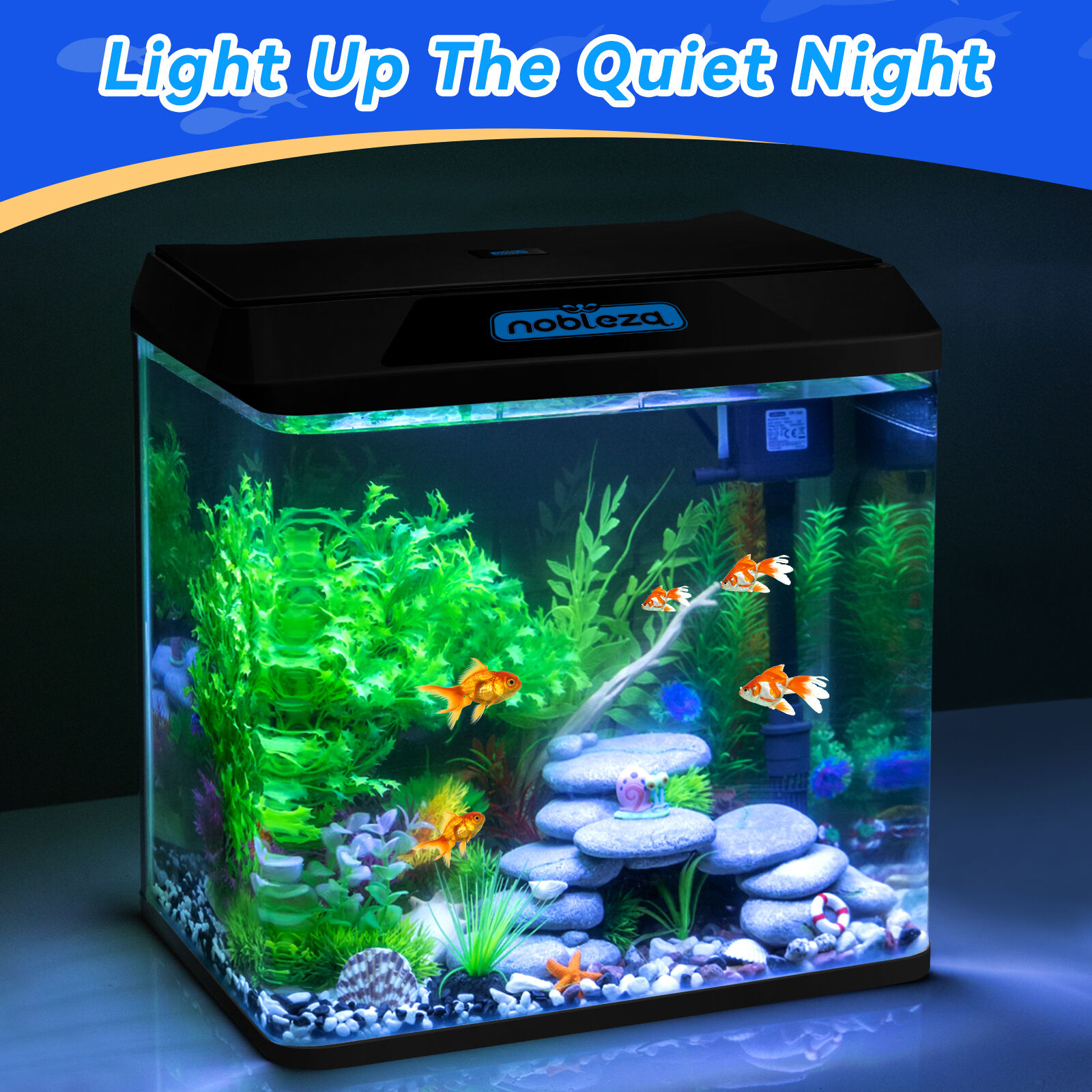 Nobleza Acuarios Completo Con Sistema De Filtrado Integrado para peces thumbnail