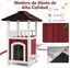 COSTWAY Caseta para Gatos de Madera, Casa para Mascotas de 2 Pisos con Techo de Asfalto, Cortina de Lluvia y Plataformas de Saltar, Refugio para Gatos a Prueba de Intemperie, 58 x 50 x 87 cm, , large indicador imagen numero 3