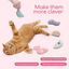 Nobleza - Juguetes con Hierba Gatera 5pcs Catnip Plush Toys,Soft Plush Cat Toys,Toy Sets Kitten Cleaning Training Play Nibble, , large indicador imagen numero 3