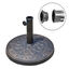 Outsunny Base para Sombrilla de Jardín Peso Neto 12 kg Soporte de Parasol Redondo de Resina para Postes de 38mm/48mm para Terraza Patio Exterior Ø44x34 cm Bronce, , large indicador imagen numero 5