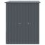 vidaXL Caseta perros con tejado acero galvanizado gris 165x153x181 cm, , large indicador imagen numero 4