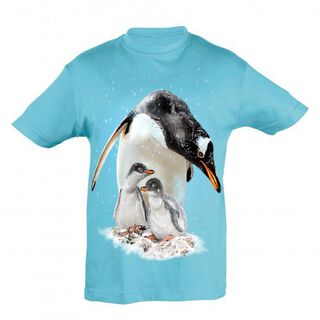 Camiseta Niño Pingüinos color Azul