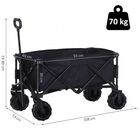 Carro plegable Outsunny con asa telescópica color Negro, , large image number null