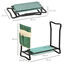 Outsunny Taburete de Jardín Plegable con Bolsa para Herramientas Protección Cojín Rodillas Asiento de Jardín con Almohadilla Altura Ajustable Soporta un máximo 150kg Color Verde Negro, , large indicador imagen numero 3