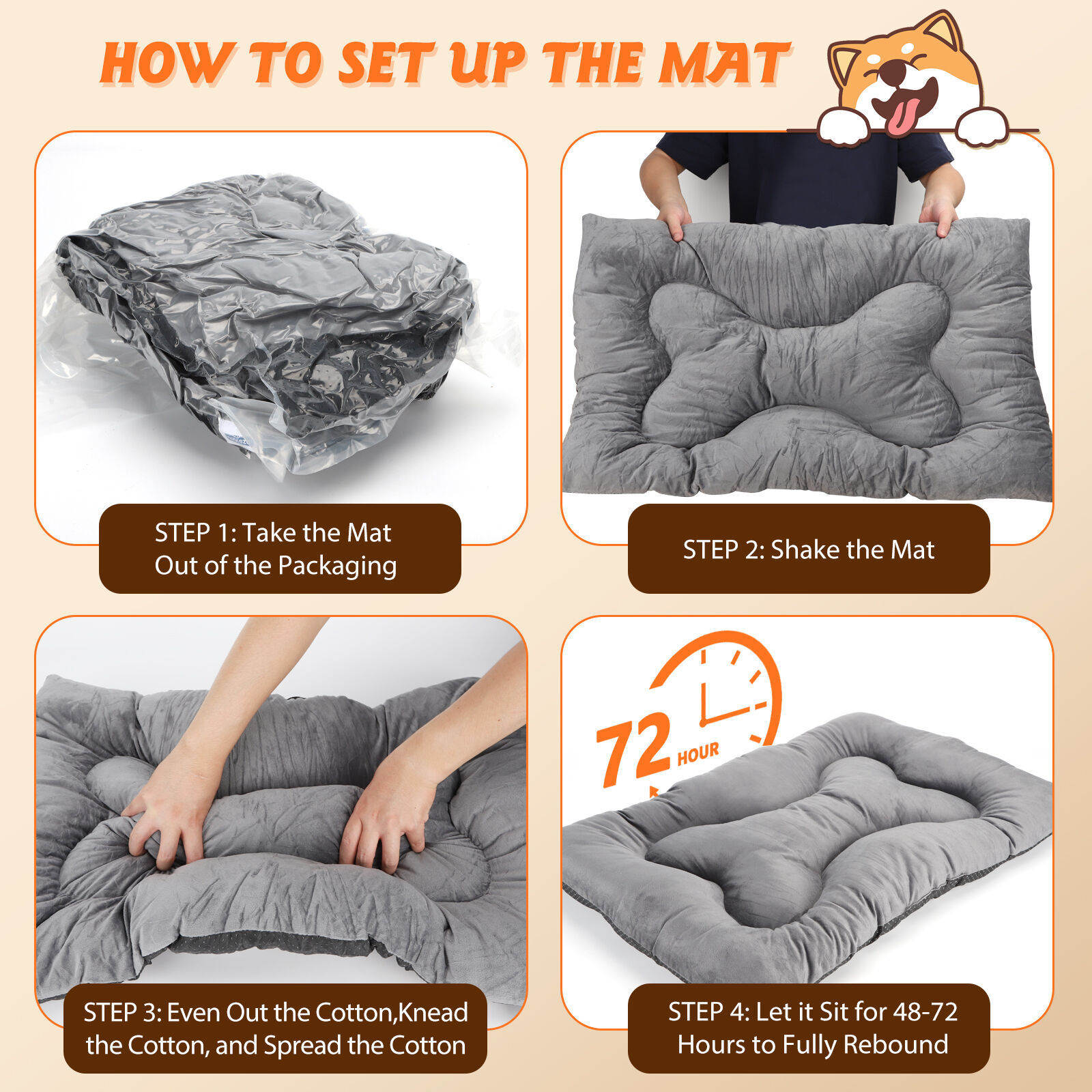 Nobleza Cama Mediana gris claro para Perro y Gato thumbnail