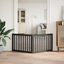 vidaXL Puerta para perros plegable 2 paneles madera álamo negra 160 cm, , large indicador imagen numero 8