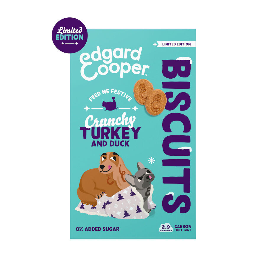 Edgard & Cooper Galletas Festive de Pavo y Pato snack para perros