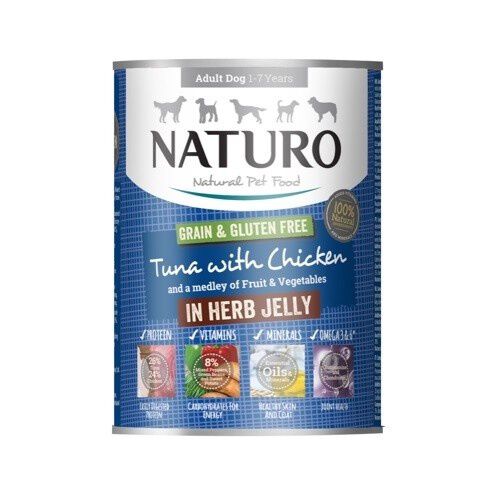 Naturo pack 12 latas sabor at&uacute;n y pollo para perros, , large Imagen numero 1