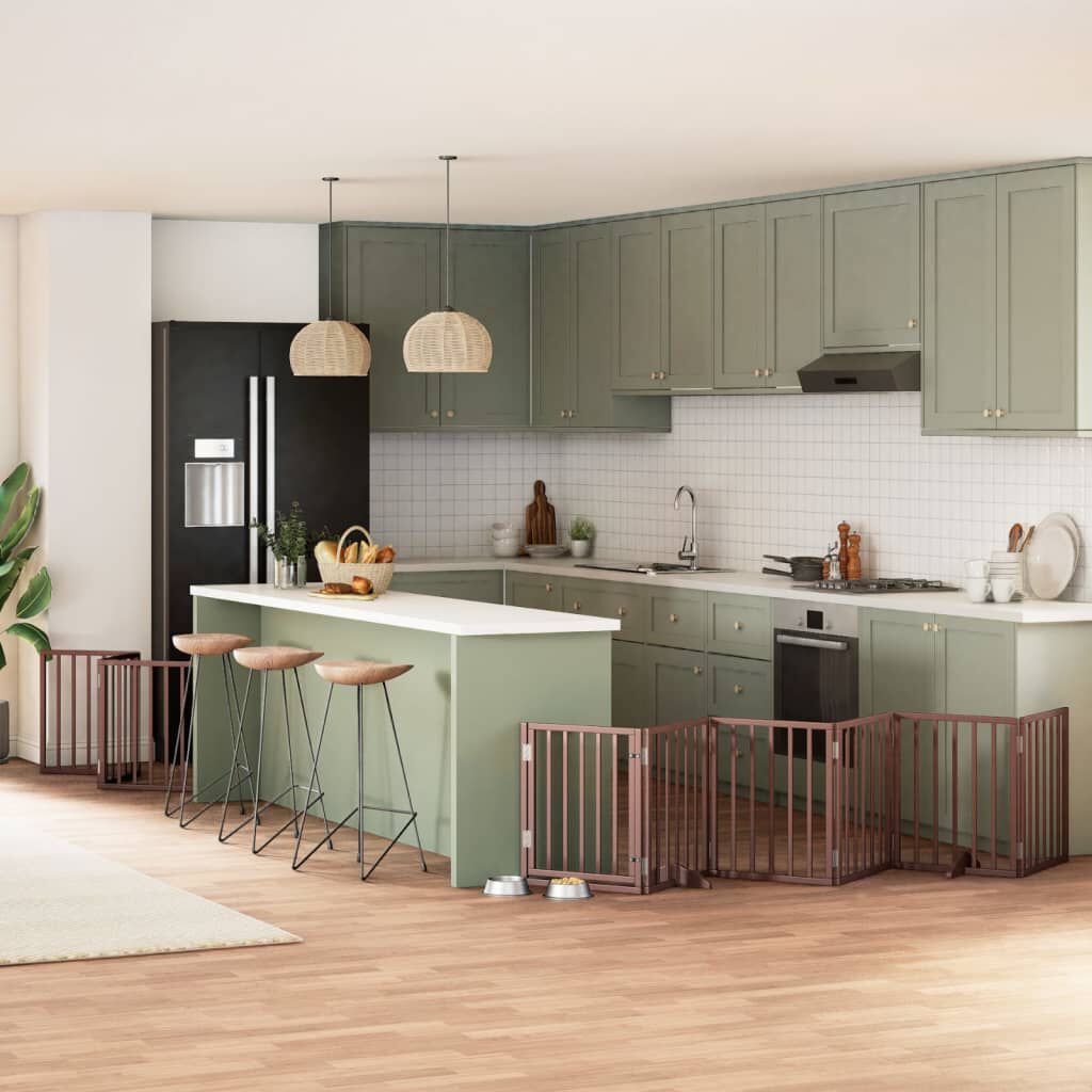 Vidaxl Puerta para Perros Plegable Paneles Puerta para Mascotas Madera de &Aacute;lamo, , large Imagen numero 7