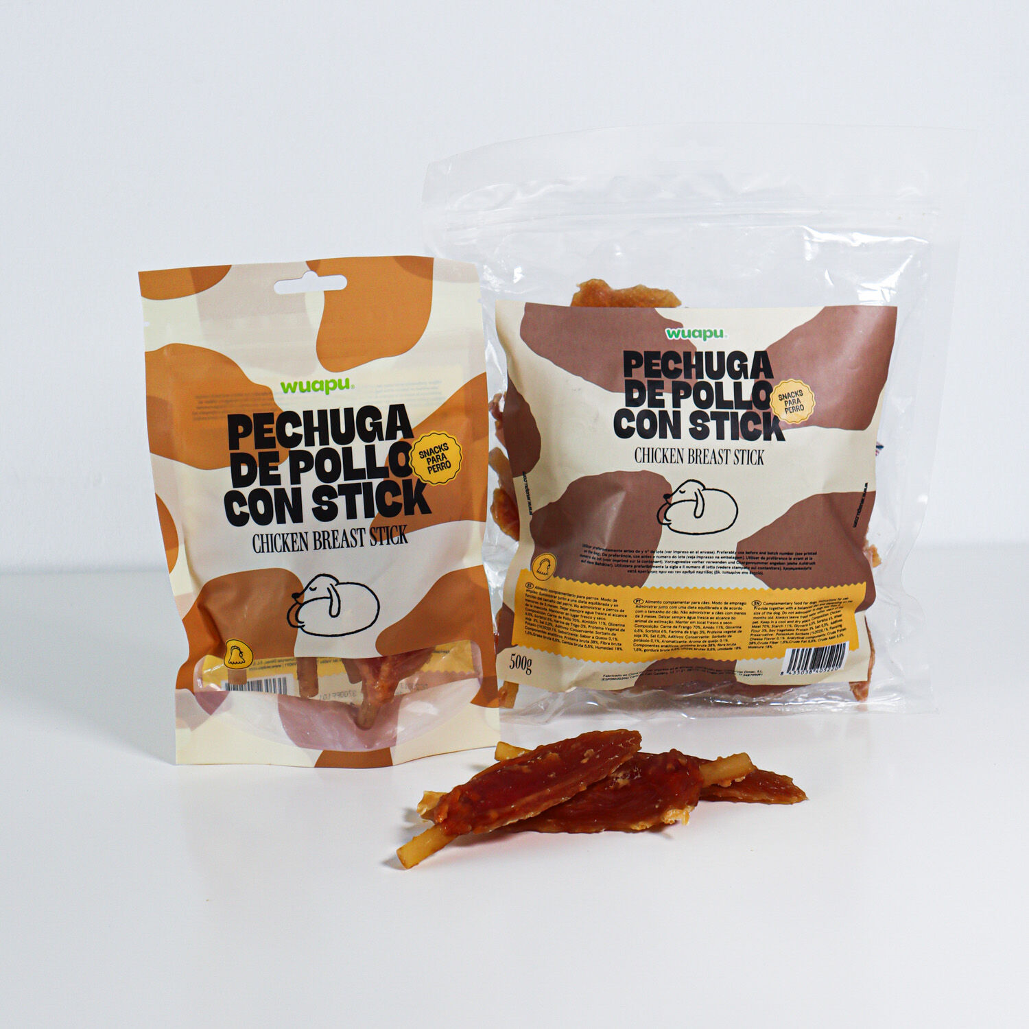 SNACK PARA PERRO EN STICK SABOR QUESO CON POLLO DESECADO WUAPU, , large Imagen numero 1