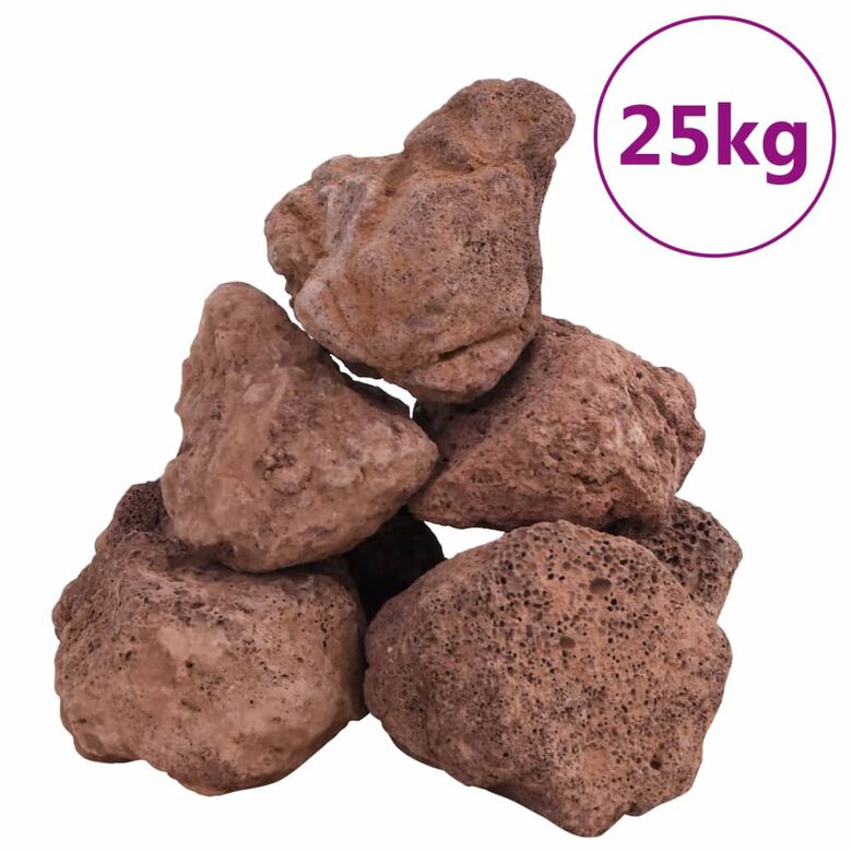 VidaXL Rocas Volcánicas Rojas para acuario 25 kg thumbnail