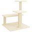 vidaXL Rascador para gatos con postes de sisal color crema 61 cm, , large indicador imagen numero 4