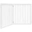 vidaXL Puerta para perros plegable 2 paneles madera álamo blanca 160cm, , large indicador imagen numero 1