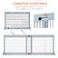 PawHut Barrera de Seguridad para Perros Extensible Barrera para Perros en Casa de Madera para Puerta Escalera Pasillo 104-183x36x69 cm Gris, , large indicador imagen numero 4