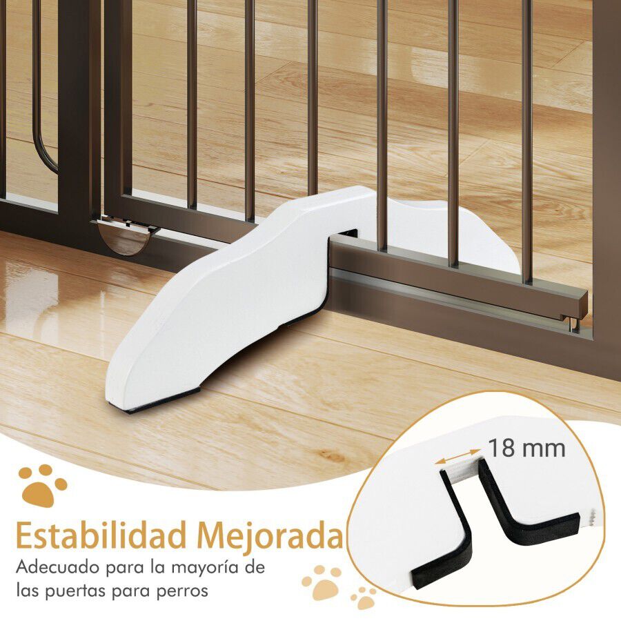 COSTWAY 2 Pies de Soporte para Cerca para Mascotas Pies de Soporte para Extra Estabilidad Set de 2 Color Blanco, , large Imagen numero 3