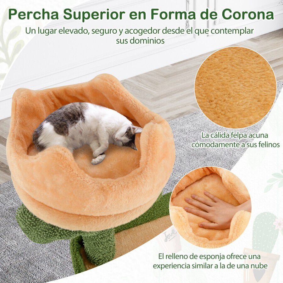 COSTWAY &Aacute;rbol de Gato de 160 CM Interior, Torre de Gato Multi-nivel Grande con Postes de Sisal para Rascar, Condo, Perchas Acolchadas, Juguetes Colgantes, Centro de Actividad Moderno para Gatitos, , large Imagen numero 2