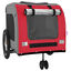 vidaXL Remolque de bicicleta mascotas hierro tela Oxford rojo gris, , large indicador imagen numero 8