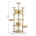 Rascador con nidos y plataformas PawHut color Beige, , large image number null