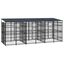 Vidaxl perrera de acero con bisagra y puerta para perros, , large indicador imagen numero 10