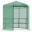 Outsunny Invernadero de Jardín Hexágono 194x194x215 cm Vivero Casero con 6 Estantes Puerta Enrollable y Marco de Acero Galvanizado para Cultivos Plantas Macetas Flores Verde, , large indicador imagen numero 1