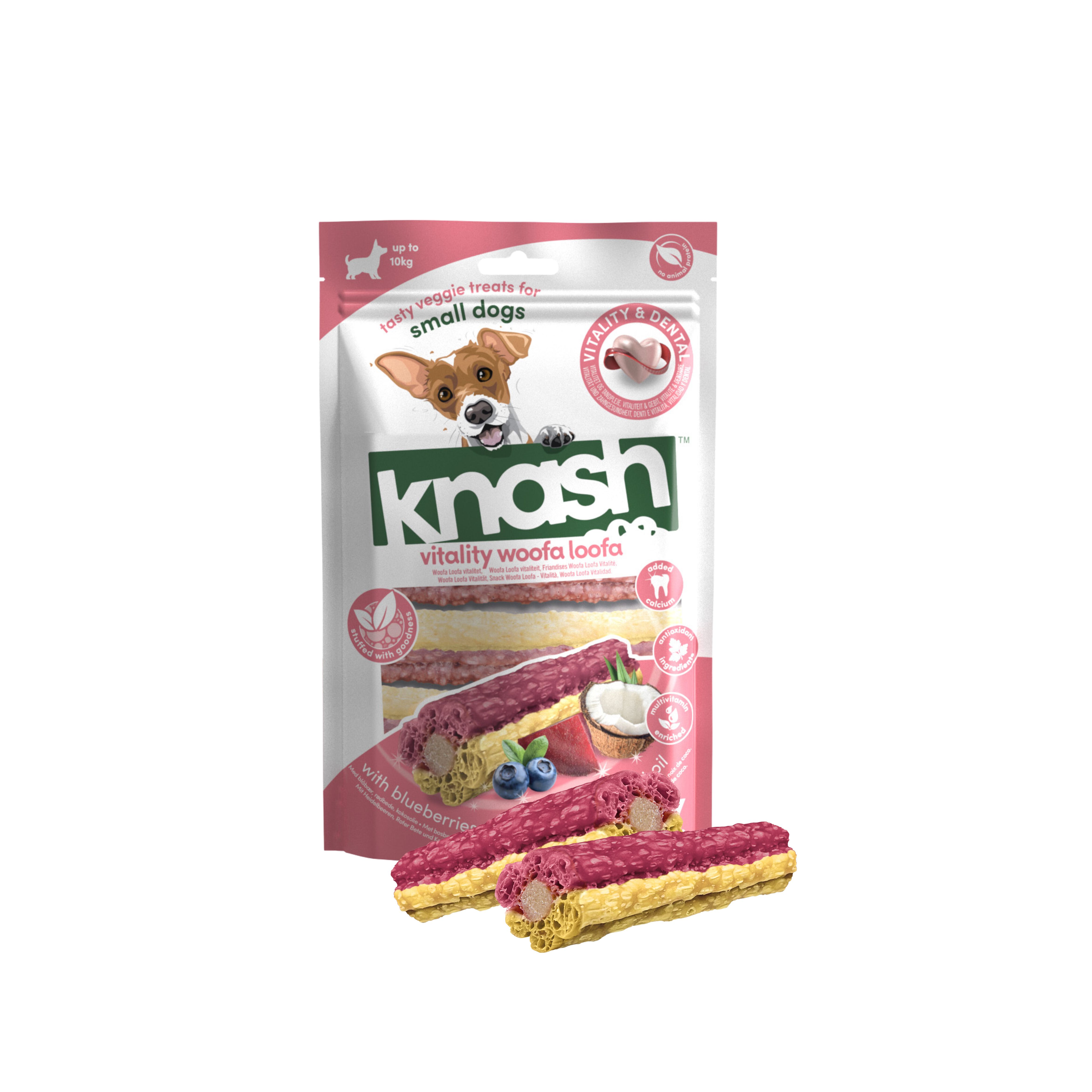 KNASH SNACK VITALITY DE AR&Aacute;NDANOS, COCO Y REMOLACHA PERRO S o M, 2 bolsas x 7 uds, , large Imagen numero 2