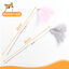 Nobleza-Palo de Burla para Gatos Juguete Pluma de Gato 2 Piezas ,Pluma de Juguete para Gato,Juguete Interactivo con Plumas,Juguete Pluma de Gato Interactivo, , large indicador imagen numero 4